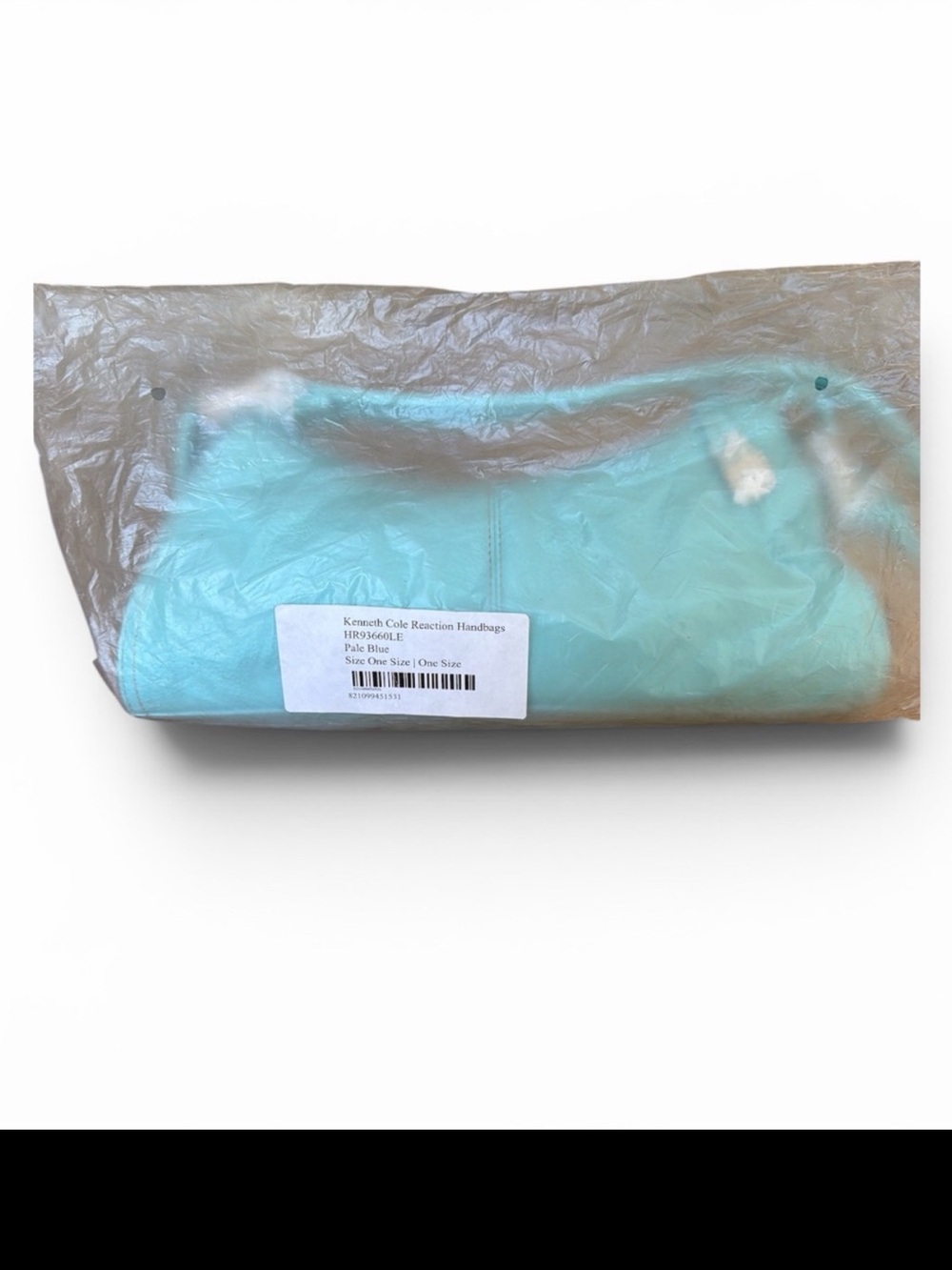 RARE Deadstock Y2K Kenneth Cole Step Aside Pale Blue Leather Hobo Purse NWT - Picture 10 of 10
